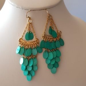 Goldtone statement earrings